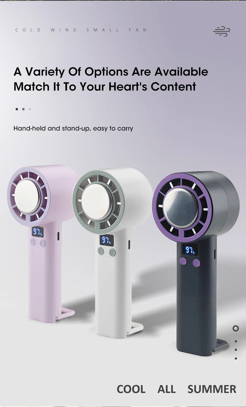 Summer outdoor creative adjustable pocket-sized air cooler cute portable handheld mini fan