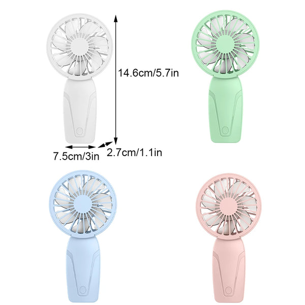 Summer Upgraded Portable Fan 3 Speed Silent Mini Handheld Fan USB Rechargeable Small Fan for Kids Women Men Outdoor Travel