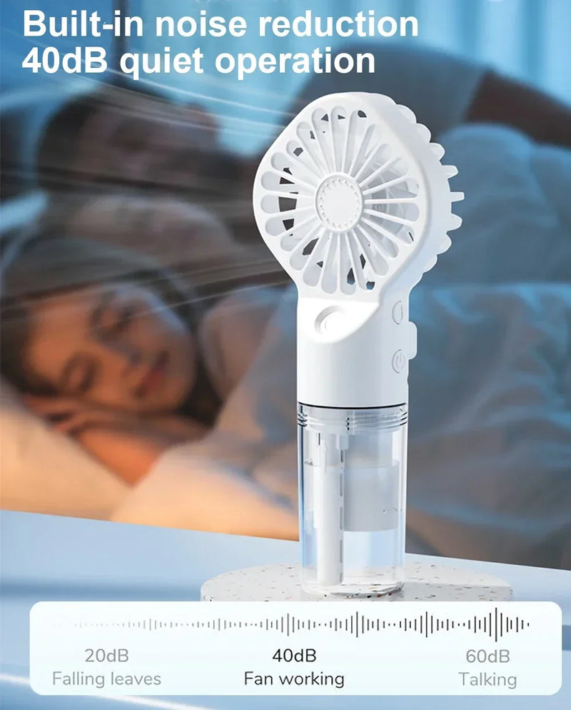 Summer New Spray Fan Water Refill Device Portable Charging Student Dormitory Mini Handheld Small Fan Gift Portable Fan