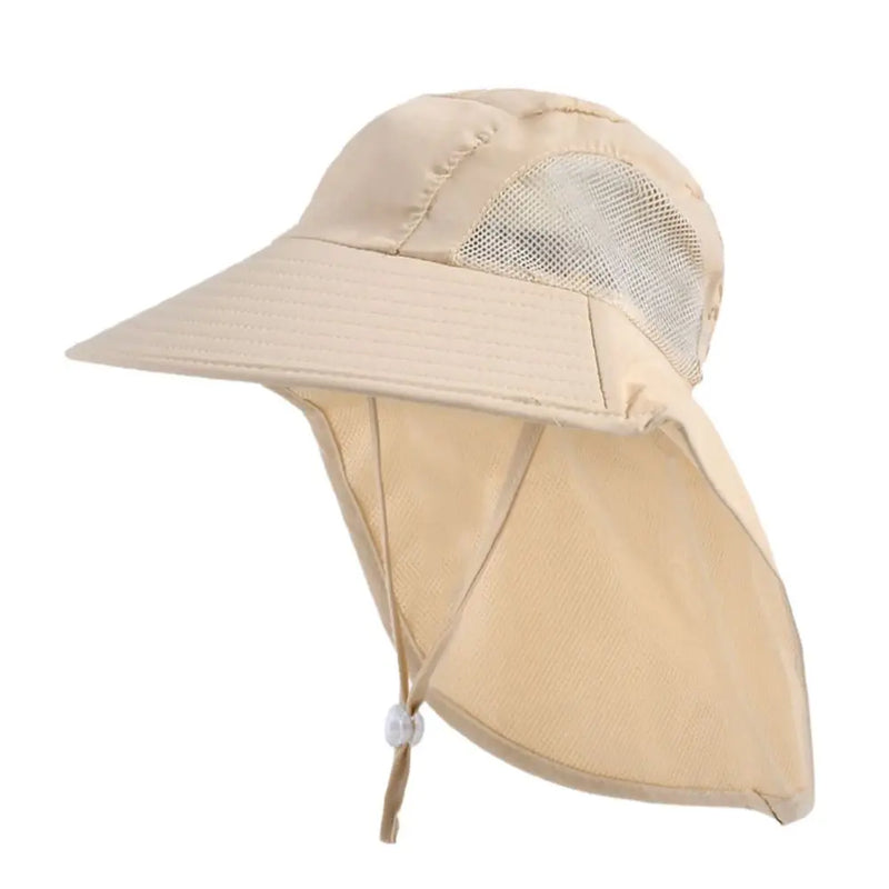 Summer Adjustable Beach Cap Children Bucket Hats Wide Brim Cap Sun Hat UV Protection