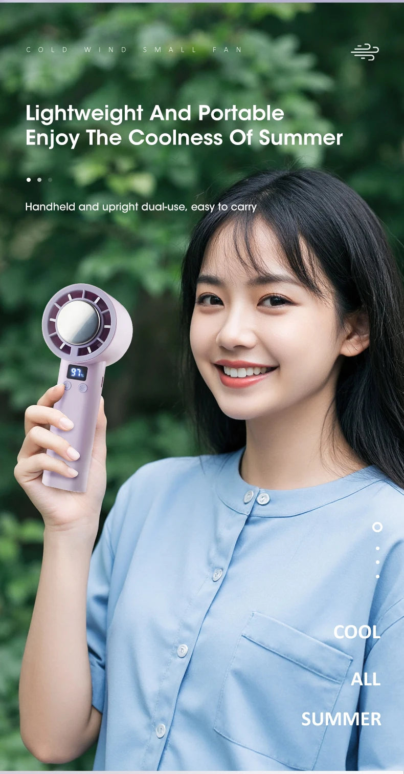 Summer outdoor creative adjustable pocket-sized air cooler cute portable handheld mini fan