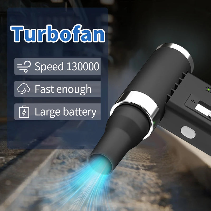 Violent fan 130000RPM powerful fan cleaner dust collector high-speed strong wind 53m/s brushless vortex jet fan