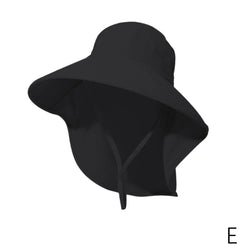 Summer Hats Outdoor UV Anti Neck Protection Sun Visors For Lady Fishing Hiking Wide Brim Shawl Sunscreen Ponytail Caps For Women