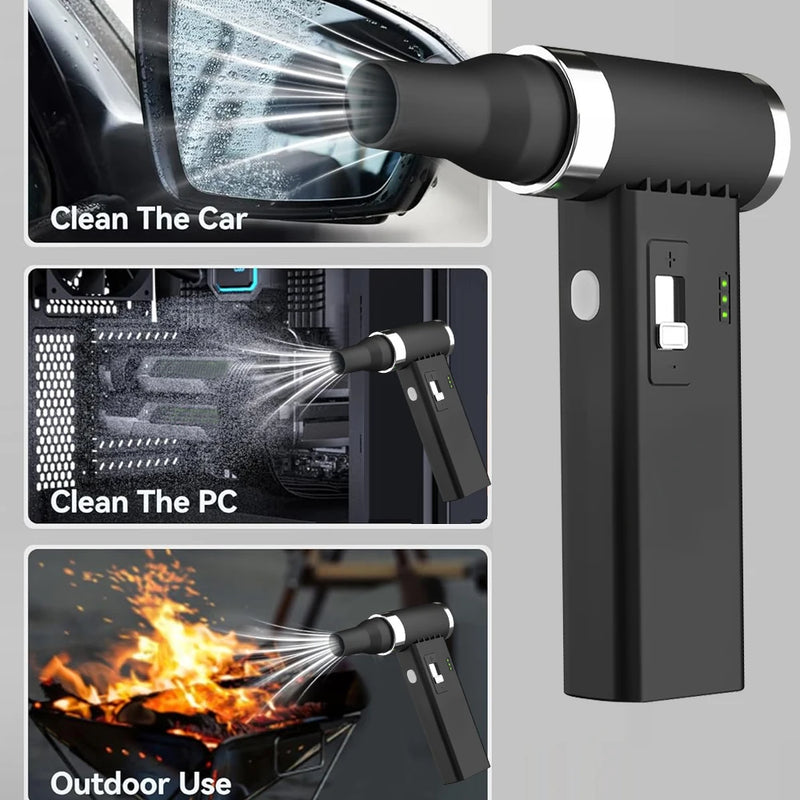 Violent fan 130000RPM powerful fan cleaner dust collector high-speed strong wind 53m/s brushless vortex jet fan