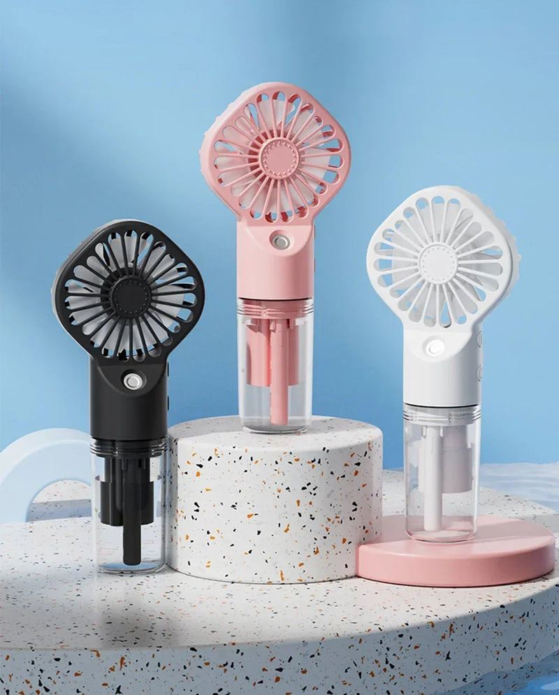 Summer New Spray Fan Water Refill Device Portable Charging Student Dormitory Mini Handheld Small Fan Gift Portable Fan