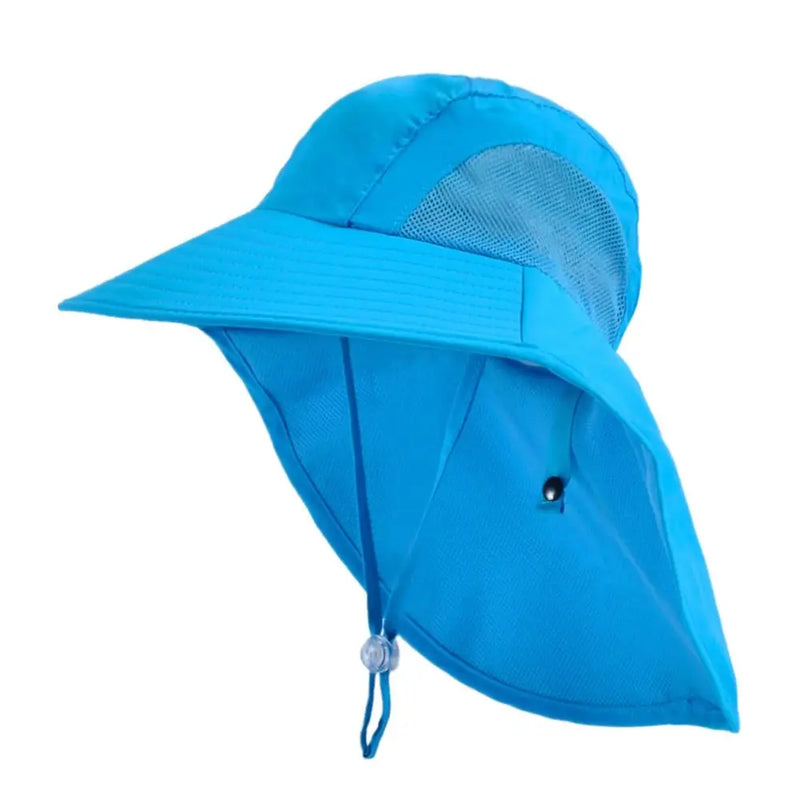 Summer Adjustable Beach Cap Children Bucket Hats Wide Brim Cap Sun Hat UV Protection